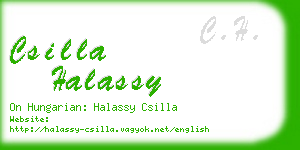 csilla halassy business card